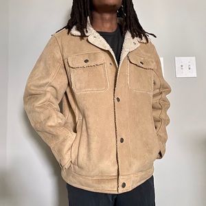 SUEDE SHERPA COAT